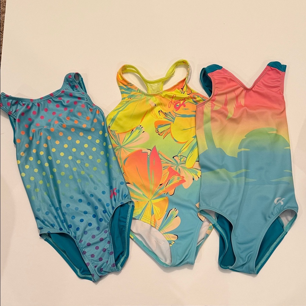 Set of 3 GK Gymnastics Leotards- Child Small